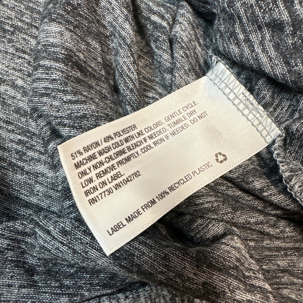 AVA & VIV ruffle sleeve high-low hem T-shirt gray size X(14) - Picture 4 of 5